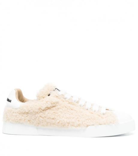 light pink portofino leather sneakers