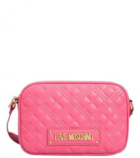 light pink quilted small crossbody bag