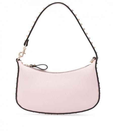 light pink rockstud shoulder bag