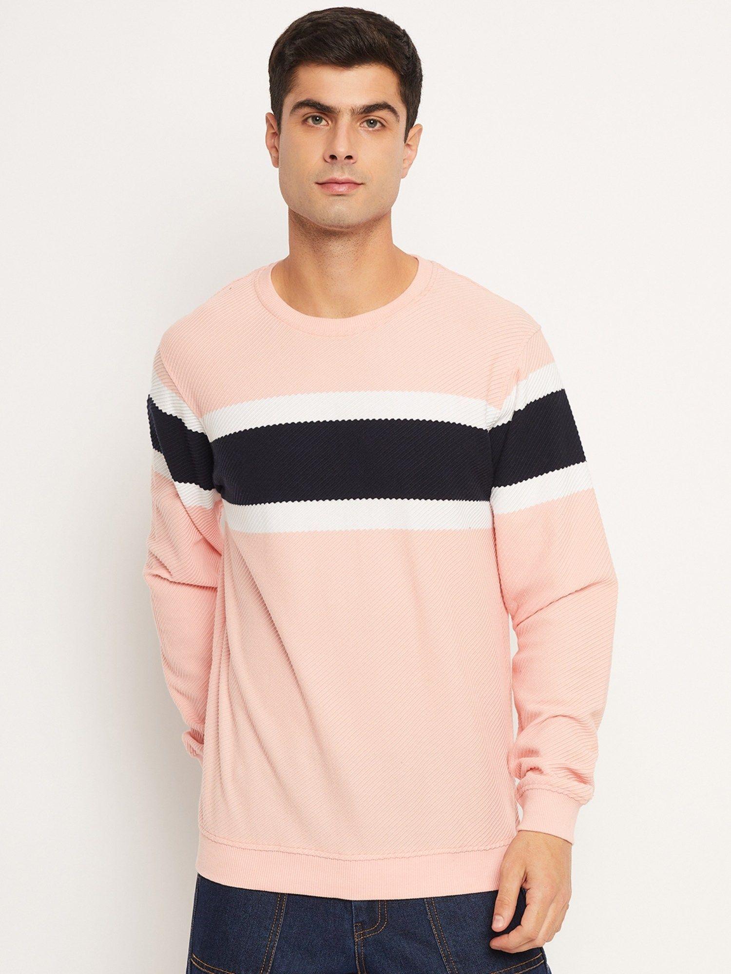 light pink round neck sweatshirt