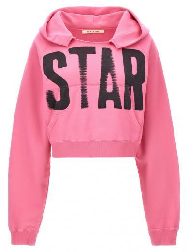 light pink star hoodie