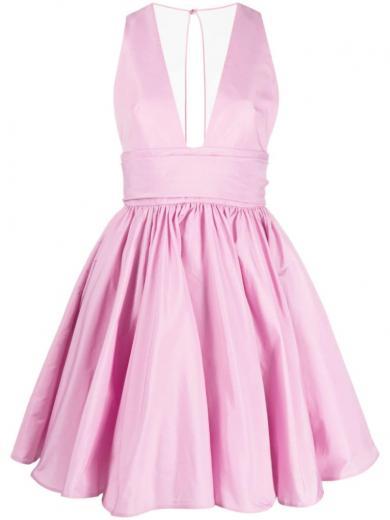 light pink v-neck dress