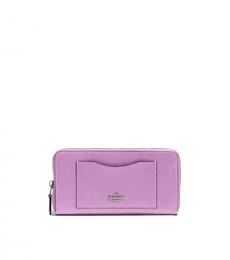 light purple accordion wallet