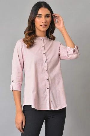 light purple button down western top