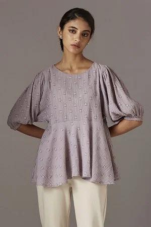 light purple flared top