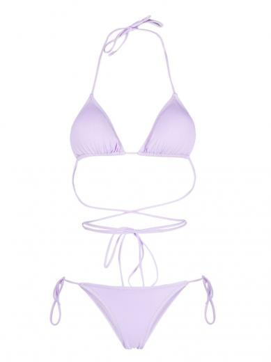 light purple miami triangle bikini set