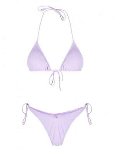 light purple susan triangle bikini set