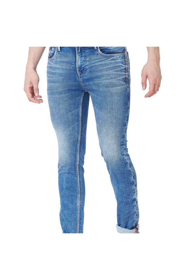 light wash cotton slim fit mens jeans