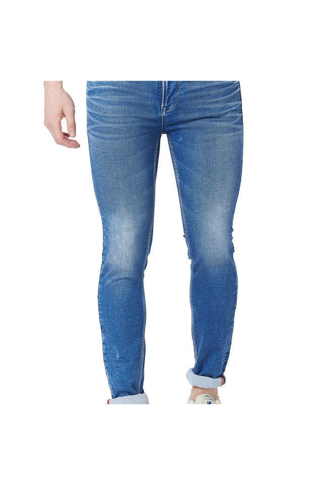 light wash cotton slim fit mens jeans