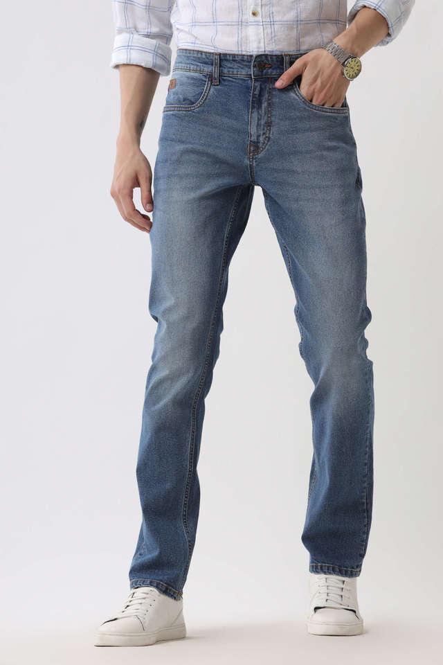 light wash cotton straight fit mens jeans