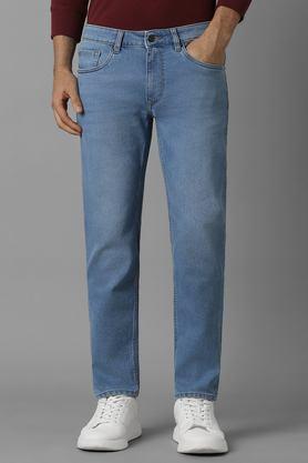 light wash cotton super slim fit men's jeans - navy