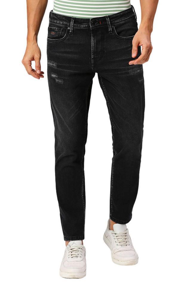 light wash cotton tapered fit mens jeans