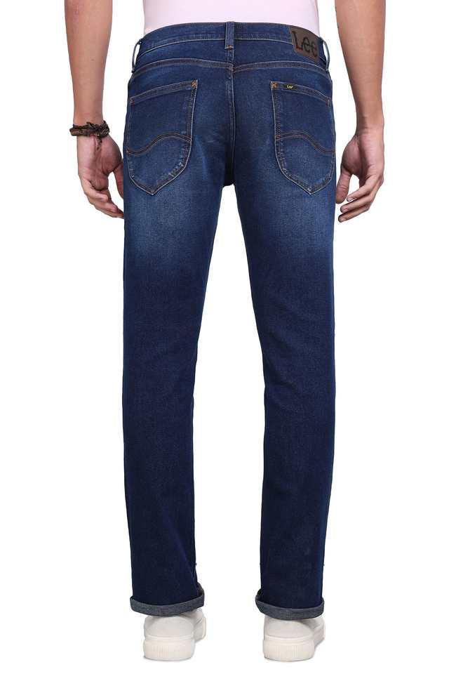 light wash cotton tapered fit mens jeans