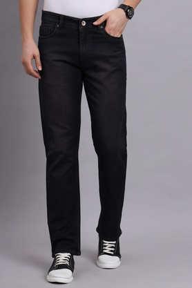 light wash denim regular fit men's jeans - charcoal