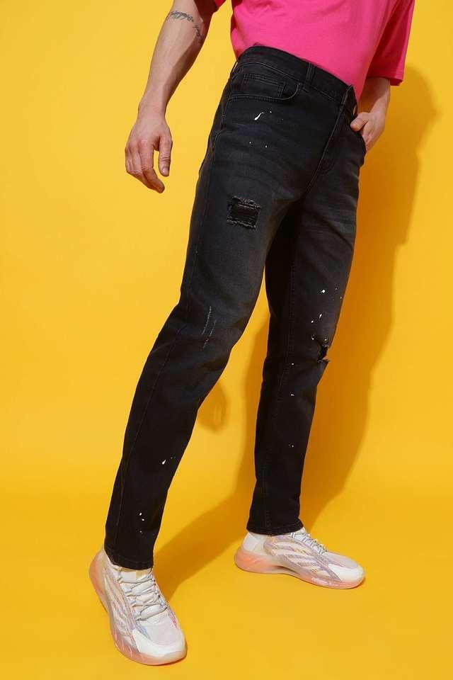 light wash denim tapered fit mens jeans