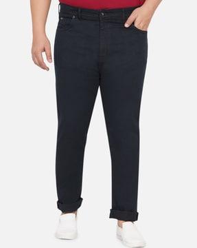 light-wash mid-rise jeans