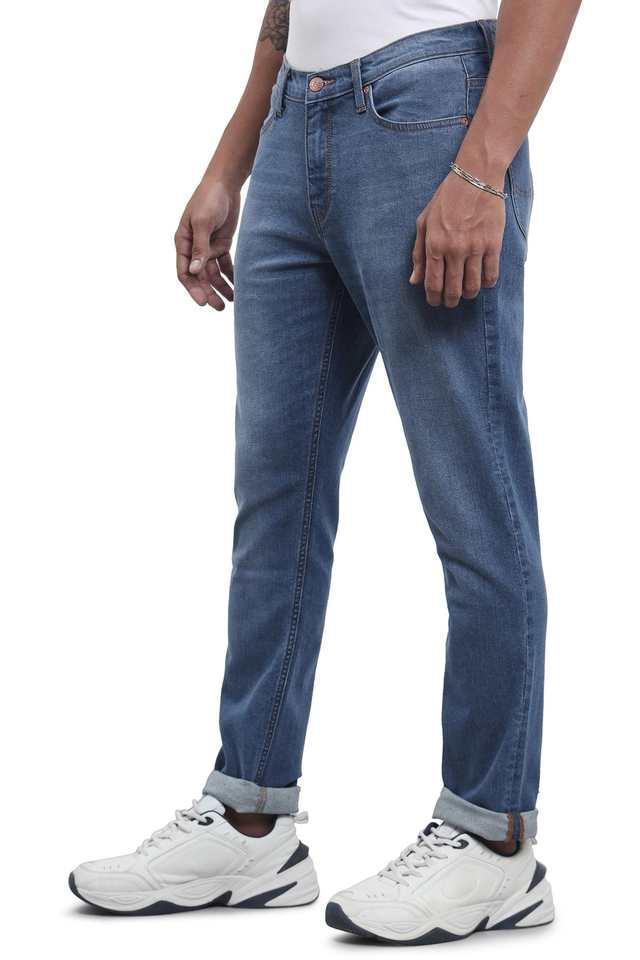 light wash polyester skinny fit mens jeans