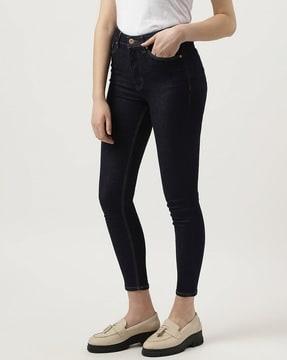 light-wash skinny fit jeans