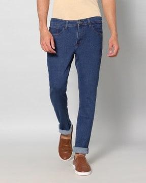 light-wash slim fit jeans