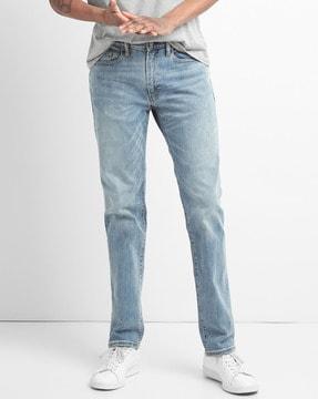 light-wash slim fit jeans