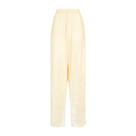 light yellow cream baggy viscose pants