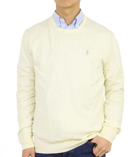 light yellow pony embriodered pullover