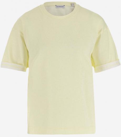 light yellow roundneck  t-shirt