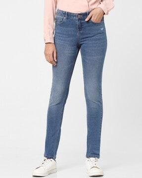 lightly-washed-&-distressed-skinny-fit-jeans