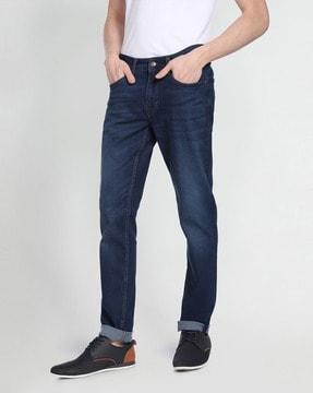 lightly washed brandon slim tapered fit jeans