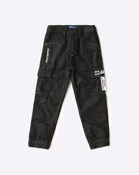 lightly washed cotton cargo joggers