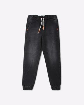 lightly washed slim fit joggers
