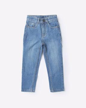 lightly washed sustainable jeans