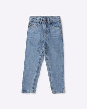 lightly washed sustainable jeans