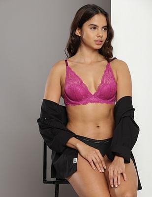 lightly lined plunge bra