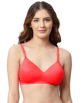 lightly padded bra with adjustable straps