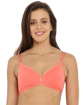 lightly padded bra with bow accent