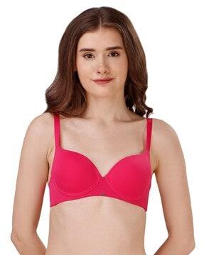 lightly-padded half-coverage t-shirt bra