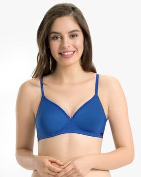 lightly-padded non-wired full coverage seamless classic concealer t-shirt bra - eb012