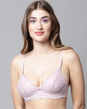 lightly padded non-wired lace t-shirt bra