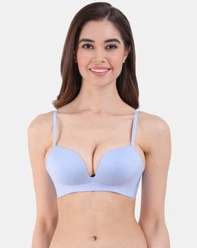 lightly padded seamless plunge bra