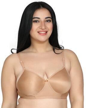 lightly-padded t-shirt bra with bow accent