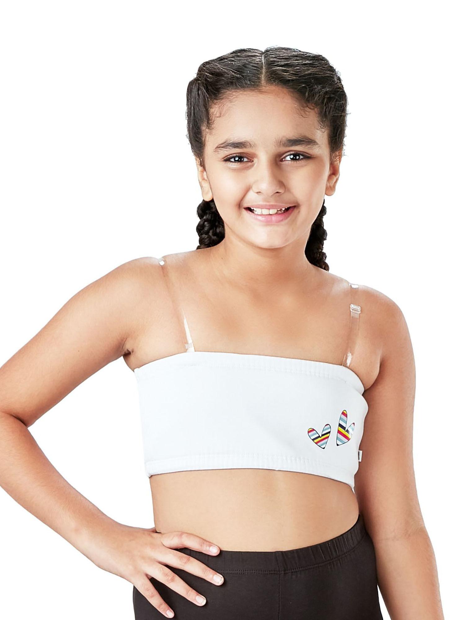 lightly padded tube bra with removable straps - heart to heart