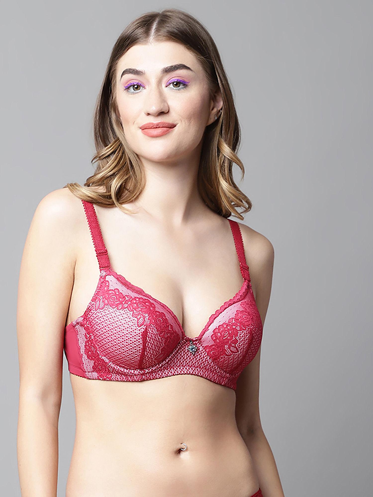 lightly padded underwired full cup floral lace multiway t-shirt bra