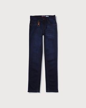 lightly washed cotton jeans