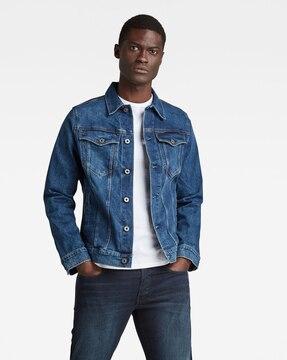 lightly washed denim jacket