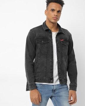 lightly washed denim jacket