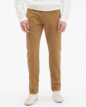 lightly washed mid-rise slim fit jeans