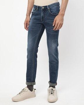 lightly washed skinny fit jeans