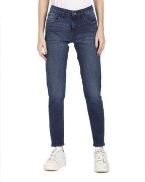 lightly washed skinny fit jeans