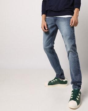 lightly washed skinny fit jeans